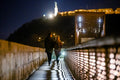 Couple walking in Buda Castle #1