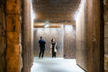 Couple taking a photo at the elevator leading to Buda Castle #2