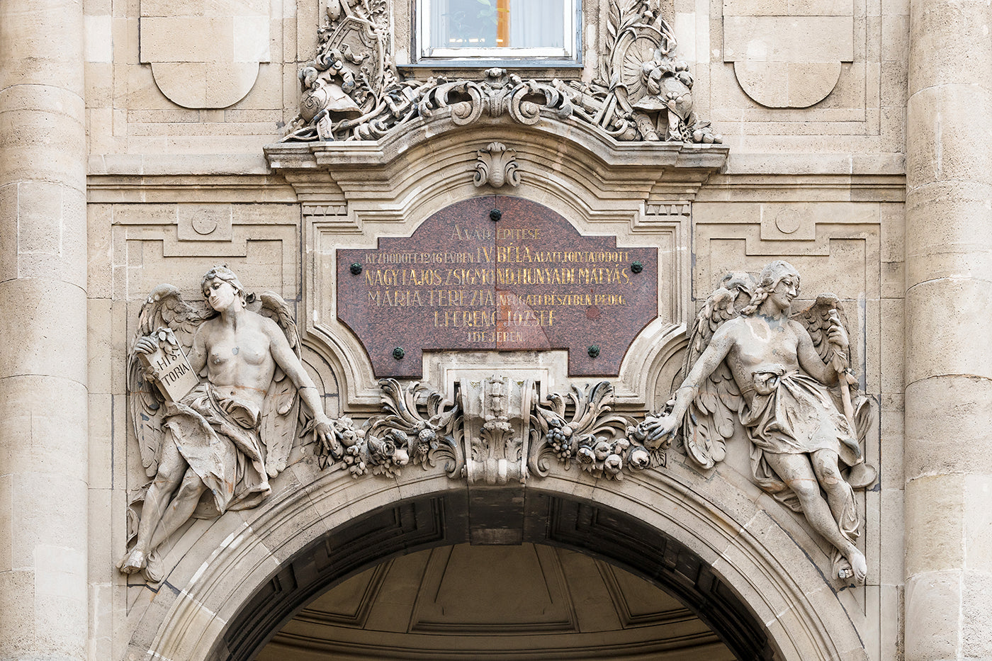 Statues on the facade of Buda Castle #5