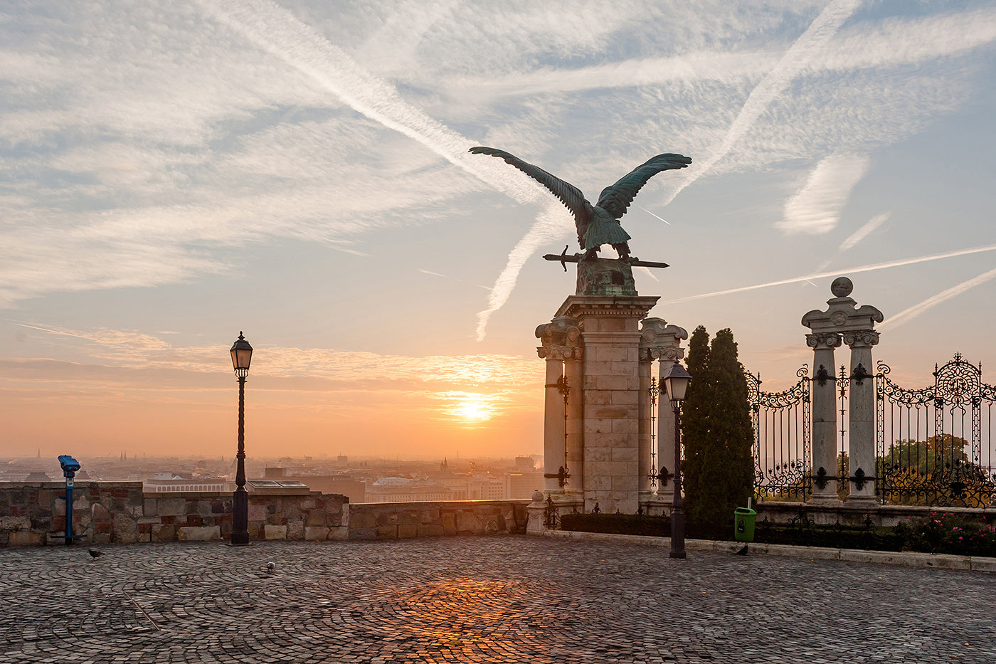 Turul Bird Statue in Buda Castle at Sunrise #11