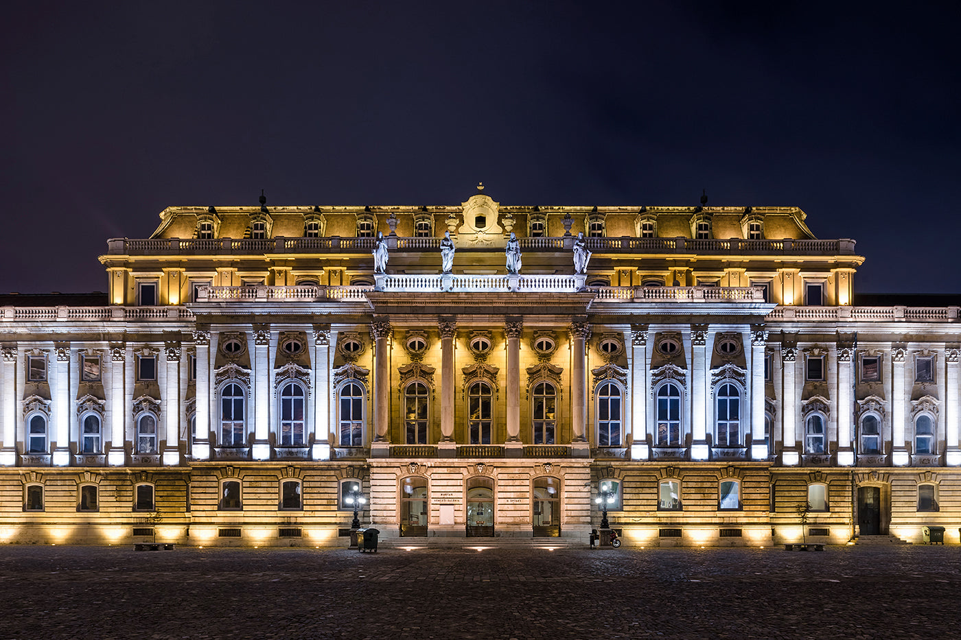 Buda Castle building at night #43