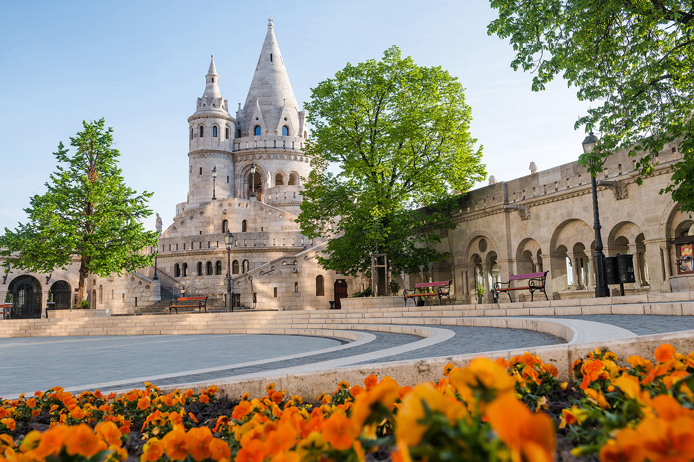 Fisherman's Bastion with Flowers #105