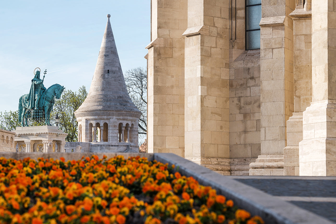 Fisherman's Bastion with Flowers #106