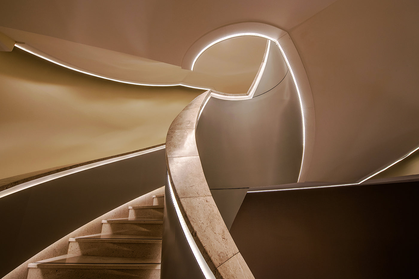 Spiral staircase in the Peace Hotel #149