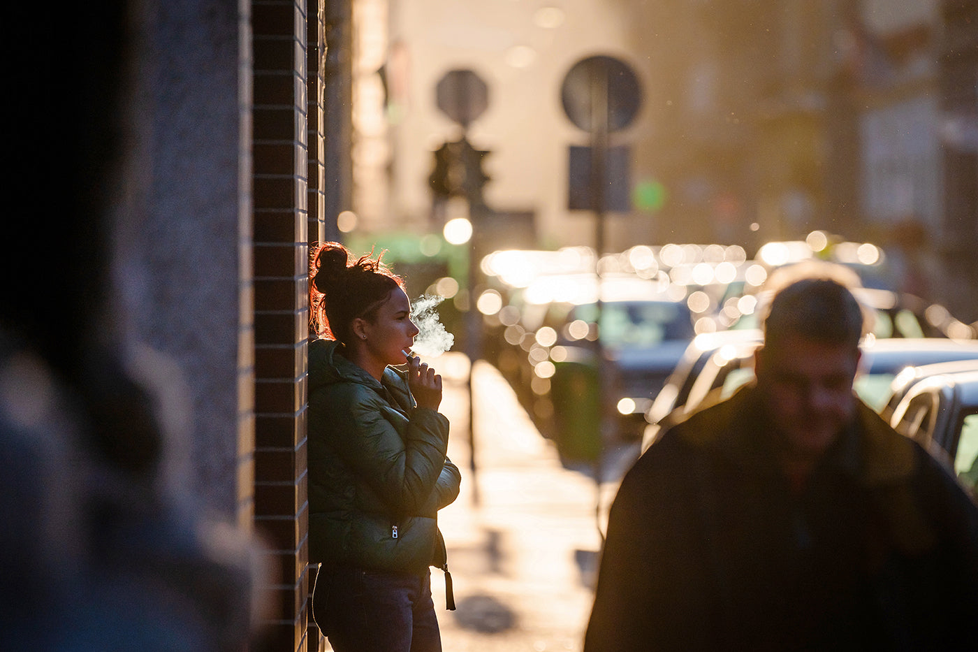 Cigarette break on Dob Street #217