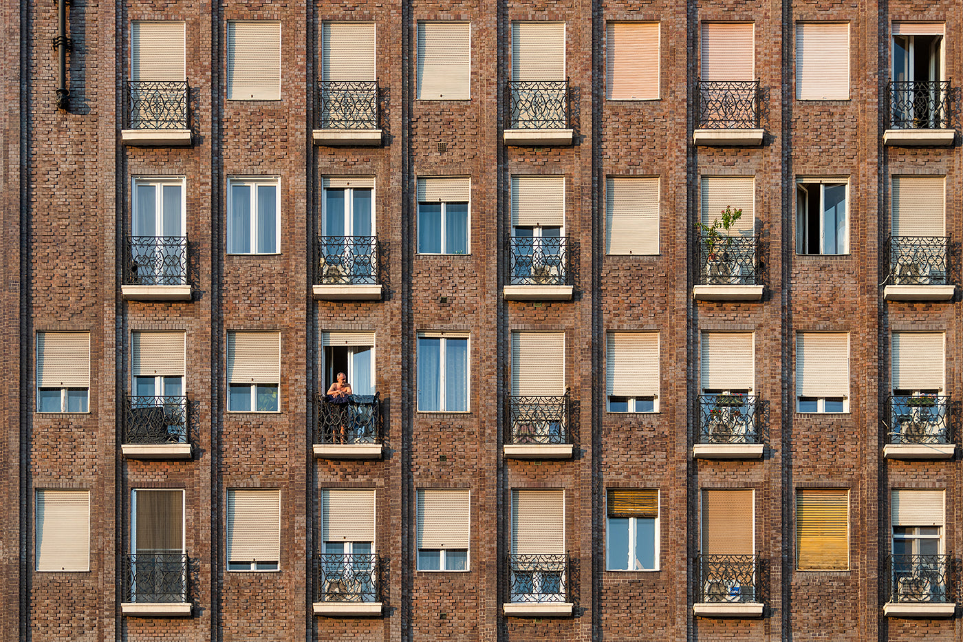 Facade of houses in Madách Square #241