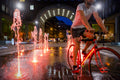 Cyclist at the Madách Square fountain #245