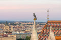 Mátyás templom teteje és Budapest látképe #253