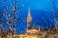 Matthias Church from Kossuth Square with Christmas lights #274