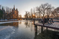 Sunset at Vajdahunyad Castle in winter #356