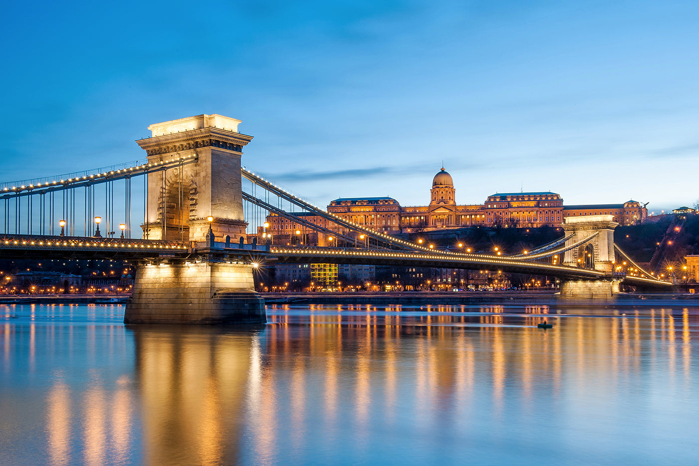 Chain Bridge and Buda Castle at night #577