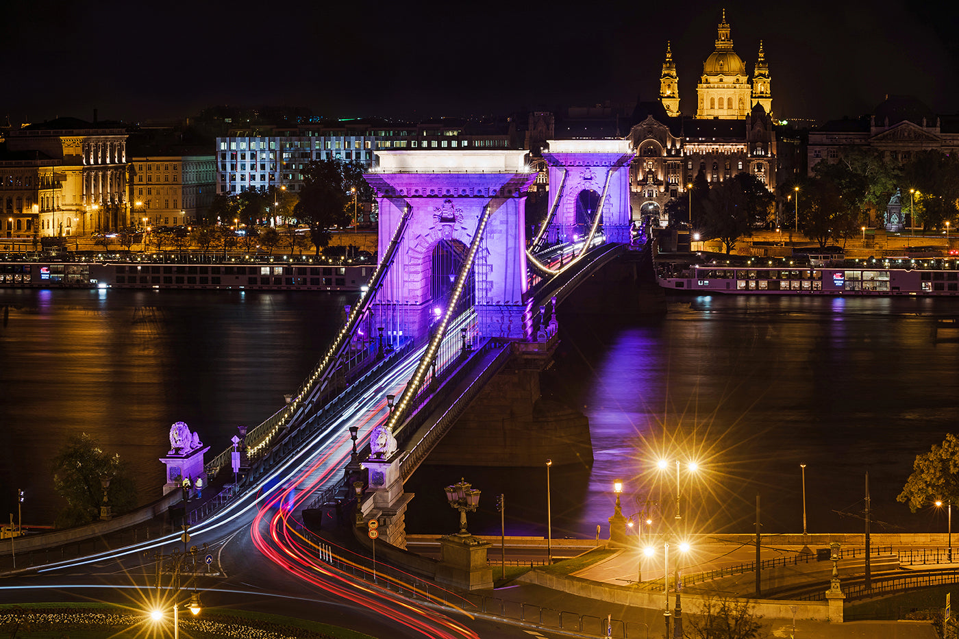 Purple Chain Bridge from Buda Castle #604