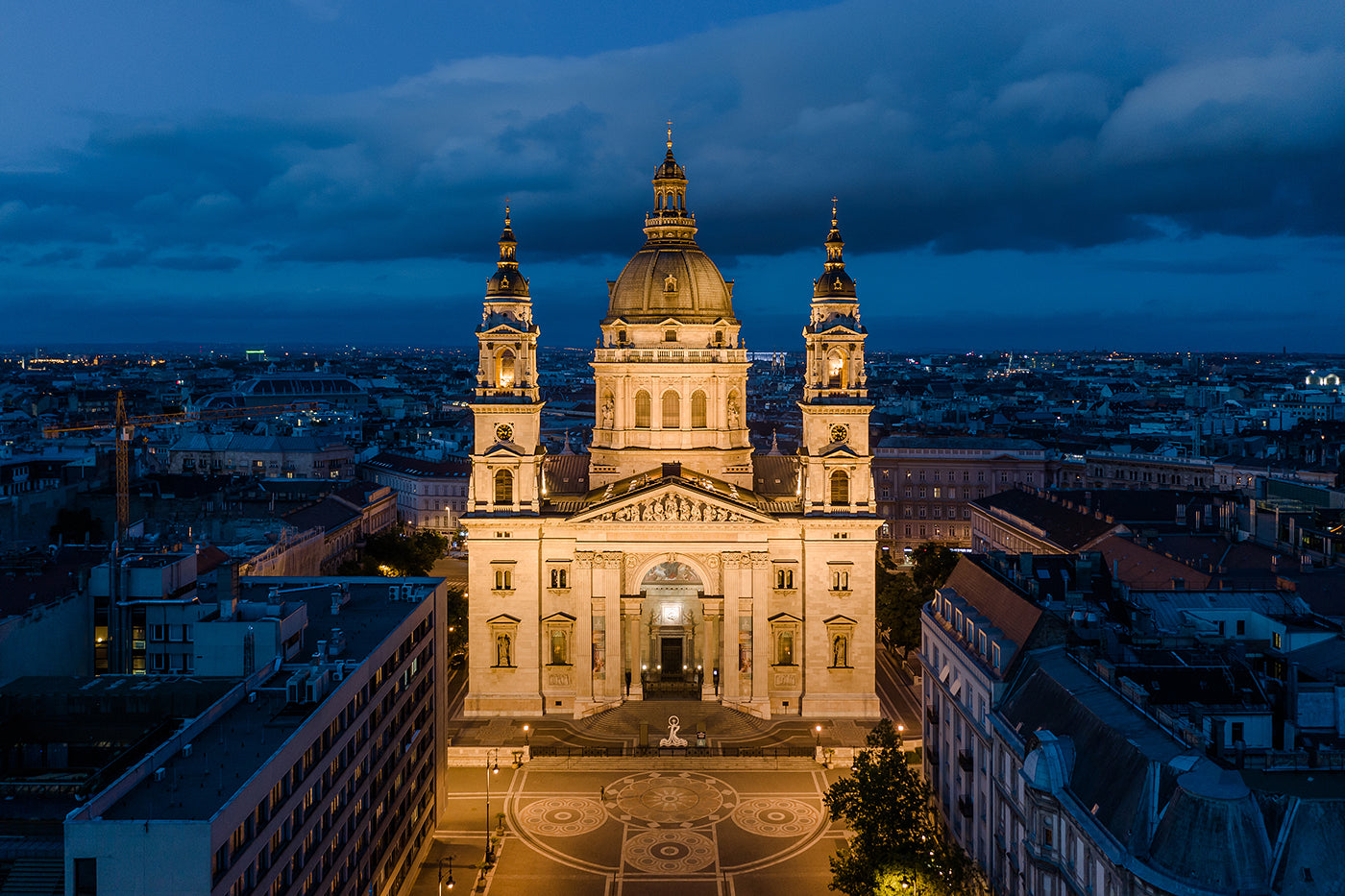 Evening Basilica with drone #631