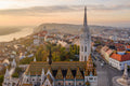 Matthias Church at sunrise with drone #645