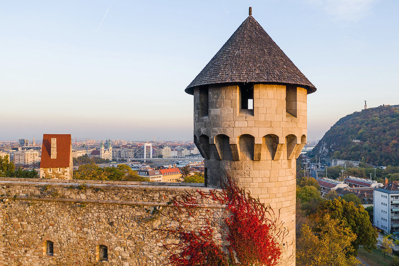 Mace Tower in Autumn with Drone #648