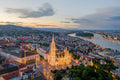 Matthias Church and Budapest with drone #668