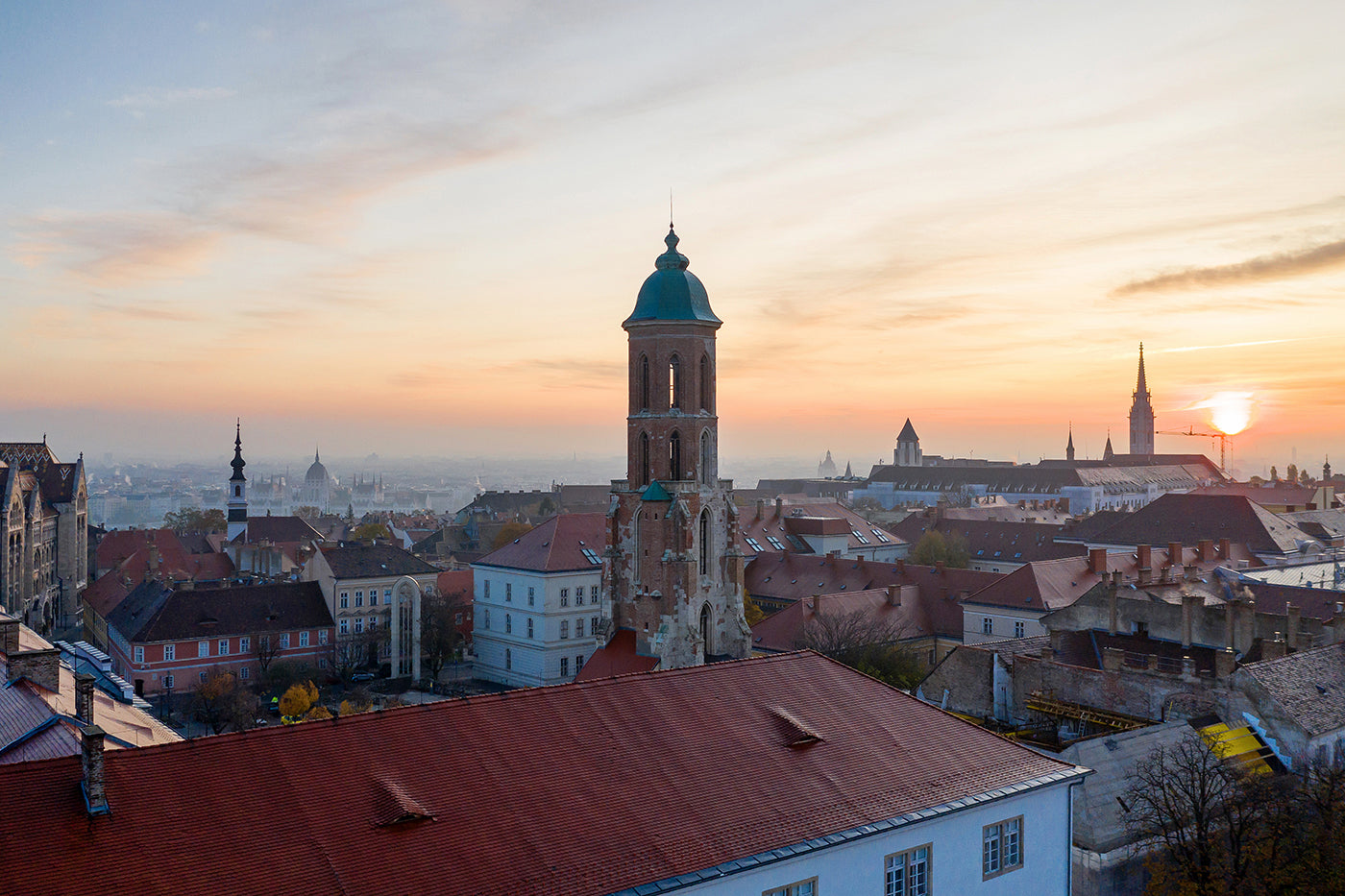 Magdalena Tower at sunrise with drone #669