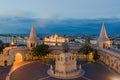 Fisherman's Bastion at night with drone #671