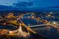 Budapest evening view with drone #686