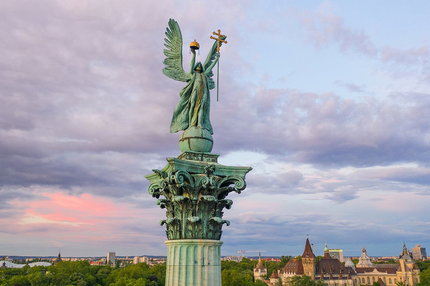 Archangel Gabriel at Heroes' Square with drone #710