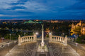 Heroes' Square at night with drone #716