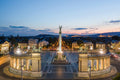 Evening Heroes Square with drone #726