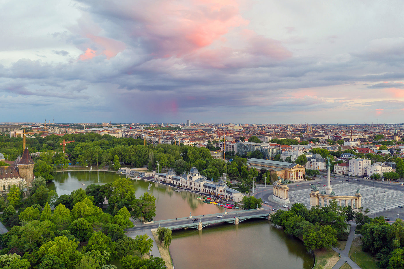 City park with drone #732