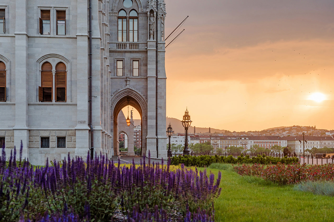 Parliament at sunset from Kossuth Square #808