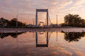 Elizabeth Bridge reflected in a puddle #1100
