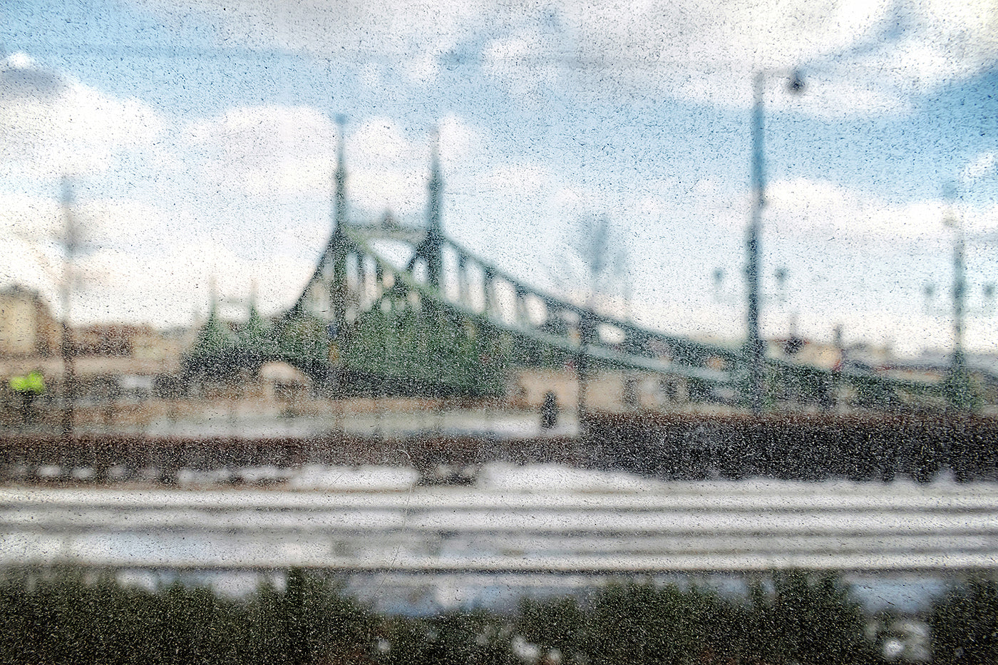 Liberty Bridge through the tram window #1132