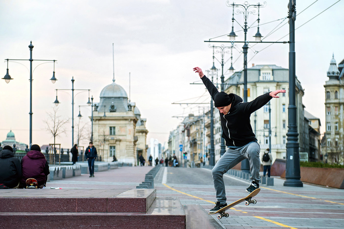 Skateboarder on Fővám Square #1180
