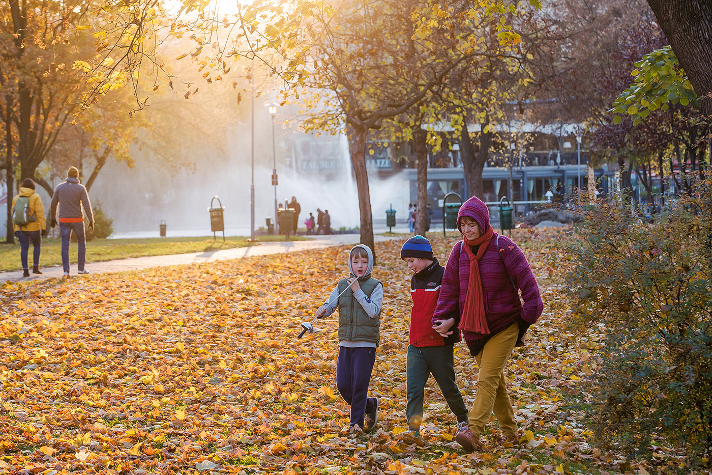 Family in the City Park in autumn #1224