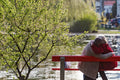 Couple in love at the City Park lake #1264
