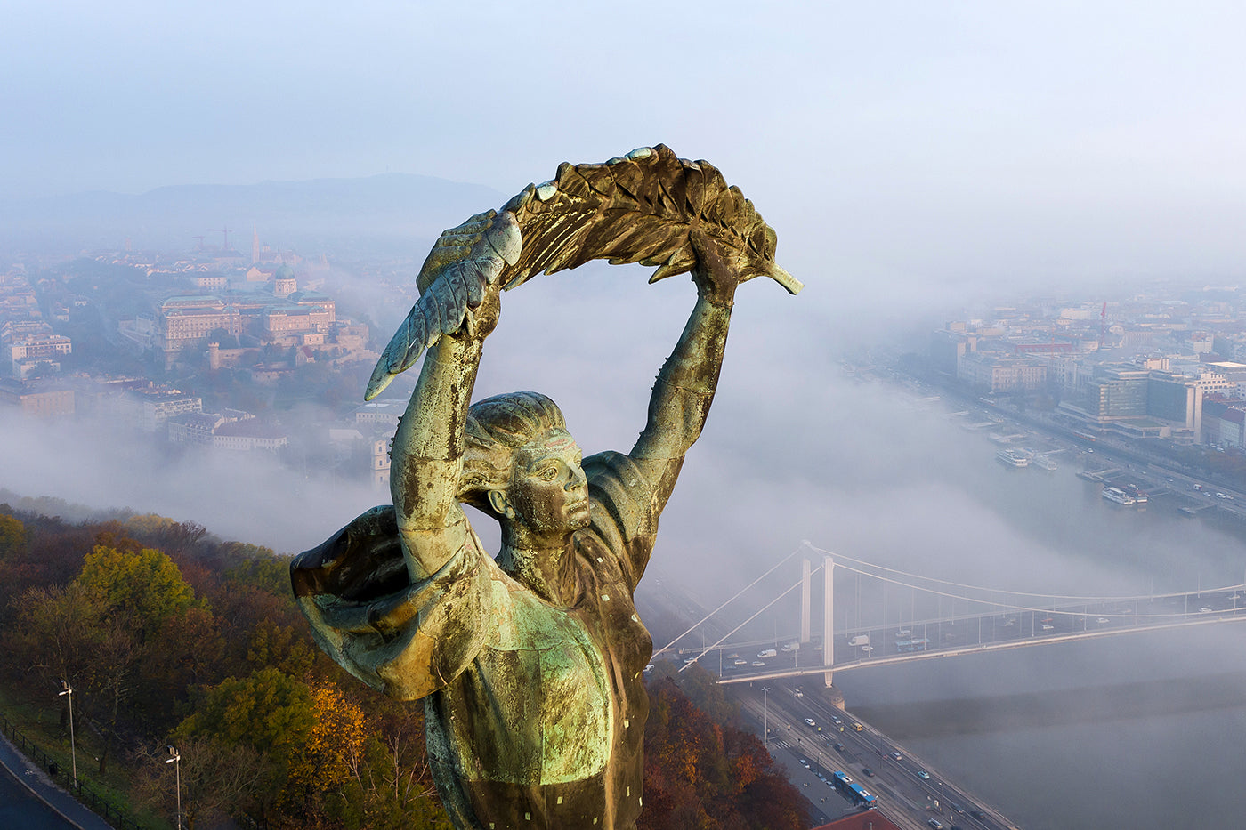 Statue of Liberty in fog #1297