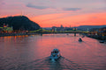 View from the Petőfi Bridge at sunset #1312