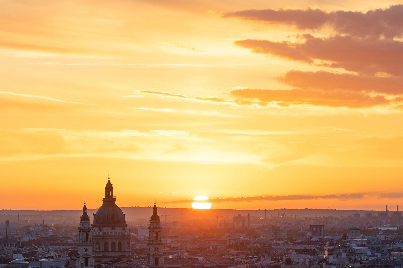 Budapest – St. Stephen's Basilica at sunrise from Fisherman's Bastion | Fine Art Giclée Photo Print and Wall Art