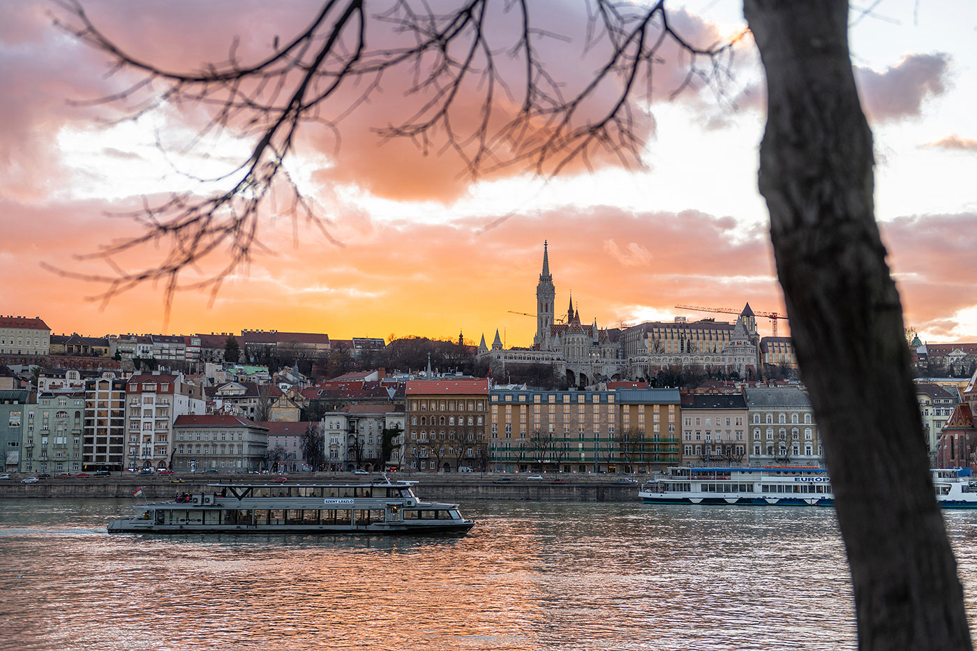 Matthias Church from the Pest side at sunset #1365