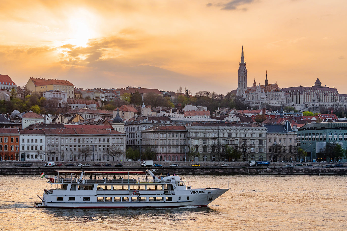 Matthias Church from the Pest side at sunset #1404