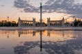 Reflecting Heroes' Square at sunrise #1448