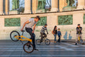 Cyclist on Heroes' Square #1449