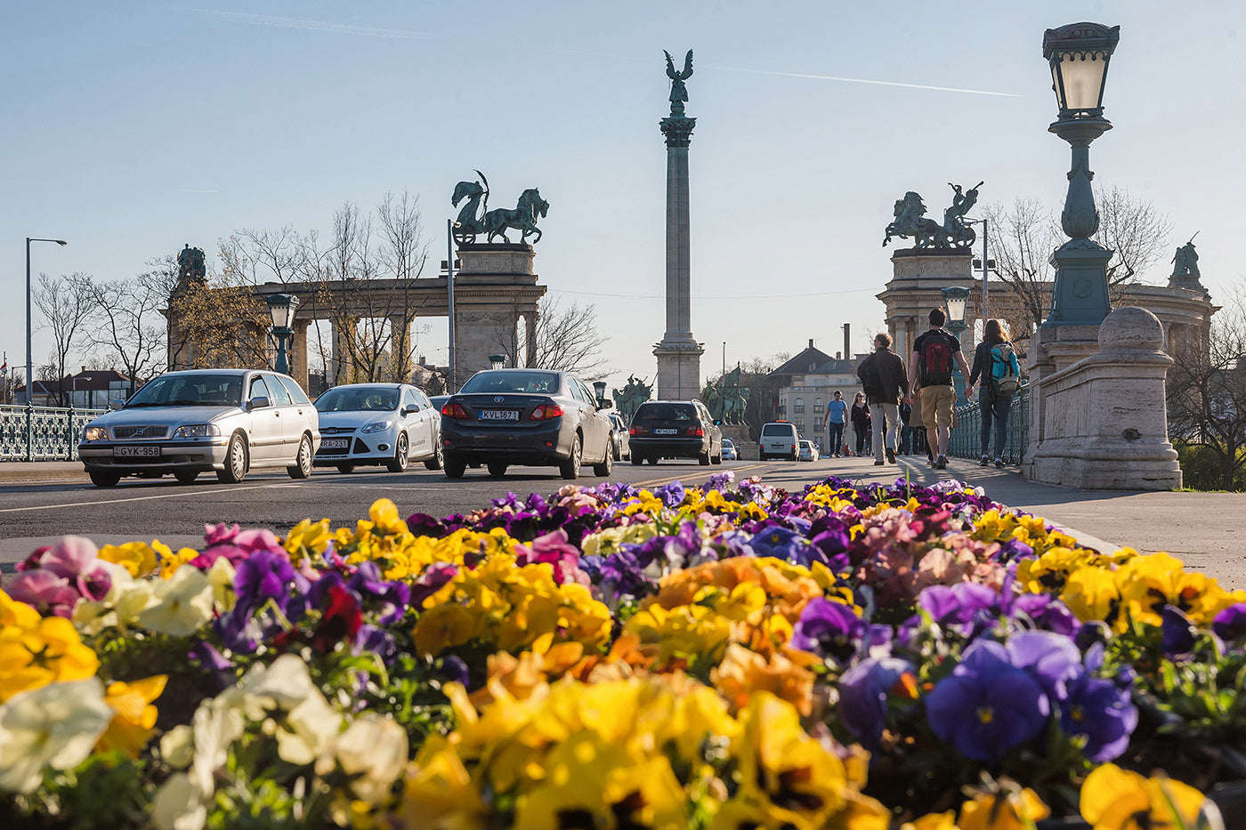 Heroes' Square from the Kós Károly Promenade in spring #1464