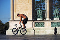 Cyclist on Heroes' Square #1478