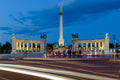 Heroes' Square with the inscription Budapest at night #1486