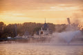 Artificial ice at sunrise #1503