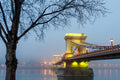 Foggy Chain Bridge at night #1571