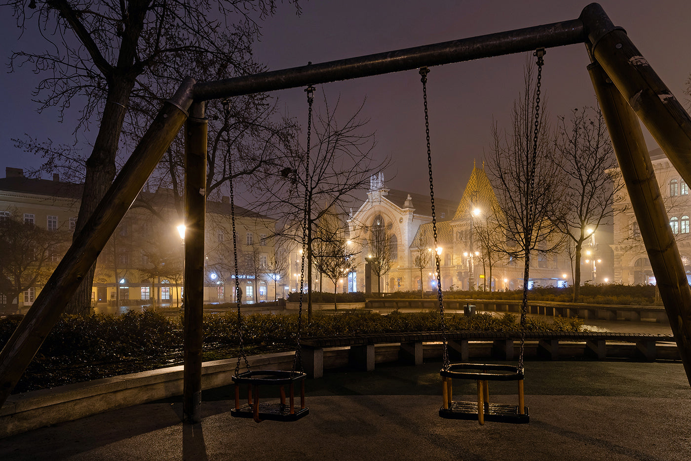 Fővám Square Market Hall in winter #1591