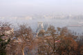 Foggy Chain Bridge in winter from Buda Castle #1610