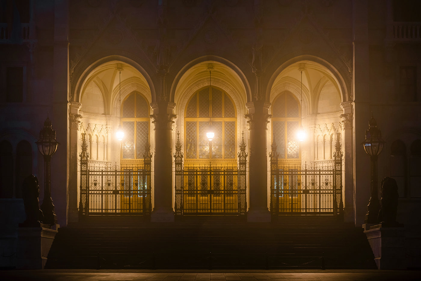 Evening Parliament in fog #1656