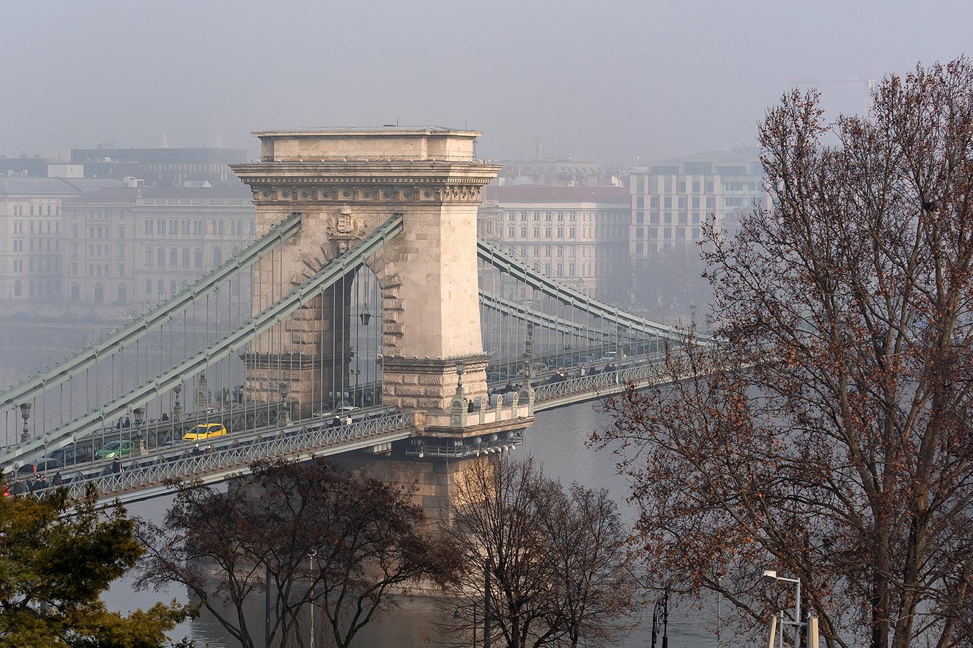 Foggy Chain Bridge from Buda Castle #1865