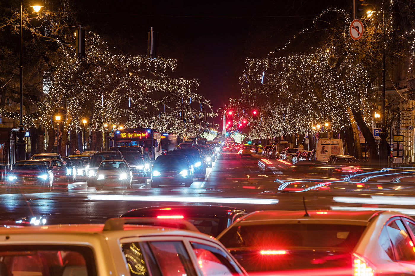 Andrássy Avenue in Christmas lights #1887